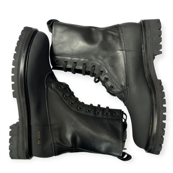 NEW Common Projects Black Soft Leather Technical Boot 2325 42 7547 MADE IN ITALY - Picture 9 of 16